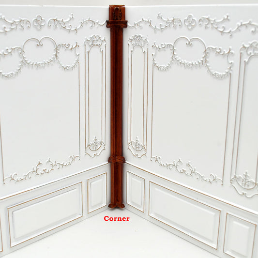Clearance sale -  Corner Column  for Royal Paneling line Walnut 1:12 scale (Old style)