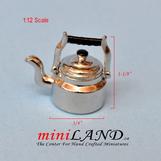 Miniatur-Wasserkocher in Metallqualität für 1:12 Puppenhaus-Küchenzubehör