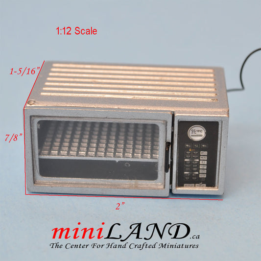 Metal quality Miniature Microwave Oven For 1:12 Dollhouse Kitchen Accessories