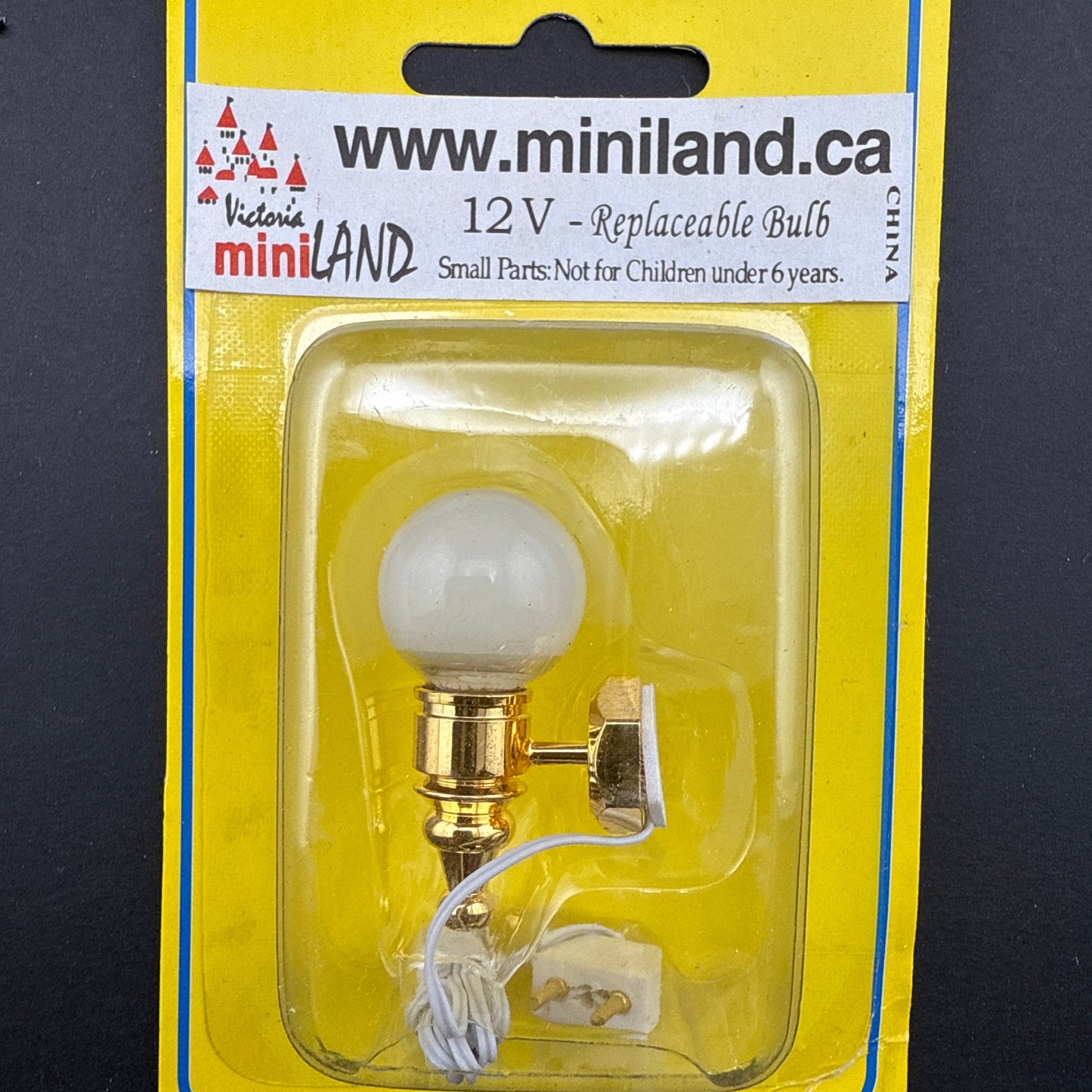 Clearance SALE globe wall Lamp 12v dollhouse miniature 1:12 light