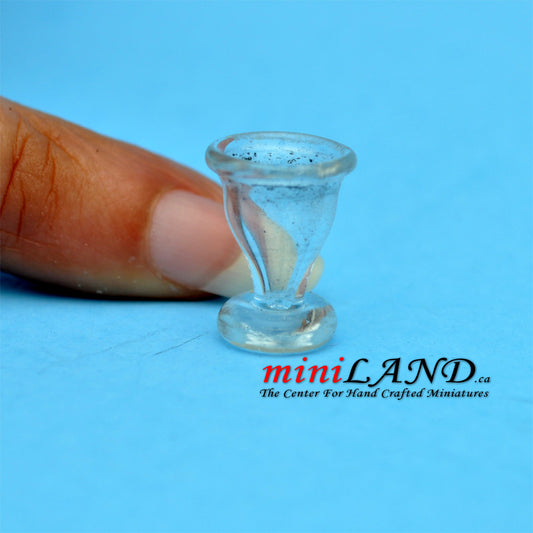 Glass ice cream milkshake cup Dollhouse miniature 1:12