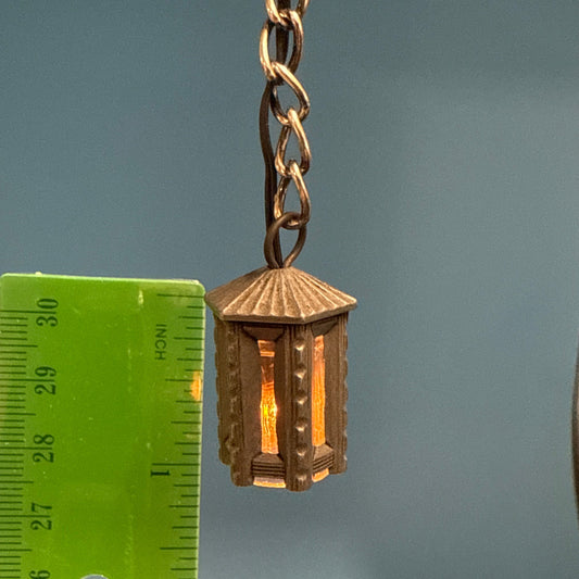 Lamp metal die-cast 12V light for dollhouse miniature 1:12 light rare Vintage Outdoor style