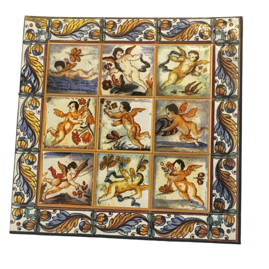 1:12 Scale Embossed Angel Paper Tile Sheet – High Gloss Finish