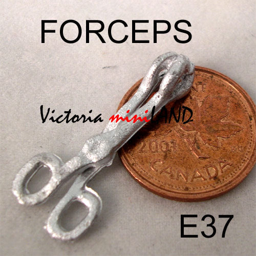 FORCEPS  1"L unfinished DIY metal miniature for dollhouse - Do it yourself