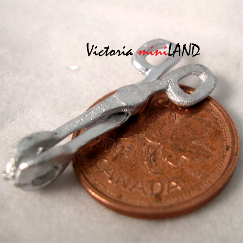 FORCEPS  1"L unfinished DIY metal miniature for dollhouse - Do it yourself