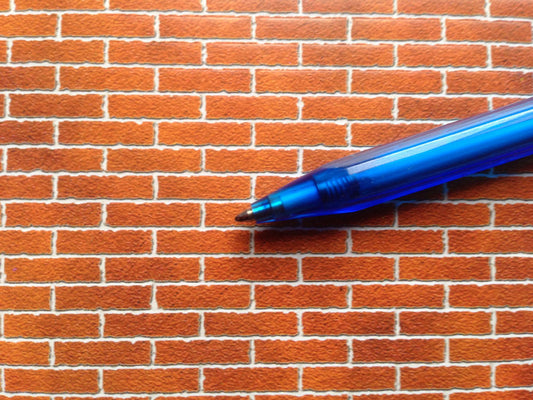 Bricks wallpaper red 3D print 16"x11" 1:12 scale