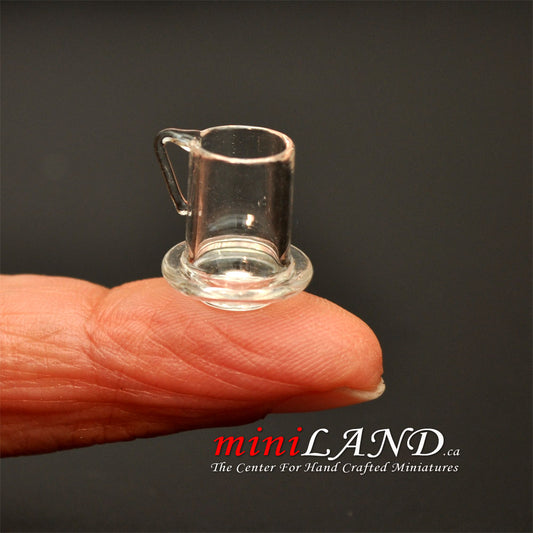 Beer Mug glass with coaster dollhouse miniature 1:12