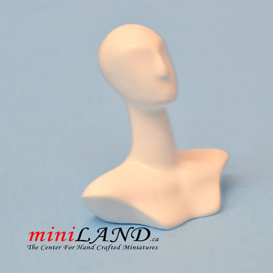 Miniature hat stand BUST TORSO MANNEQUIN dollhouse 1:12 scale