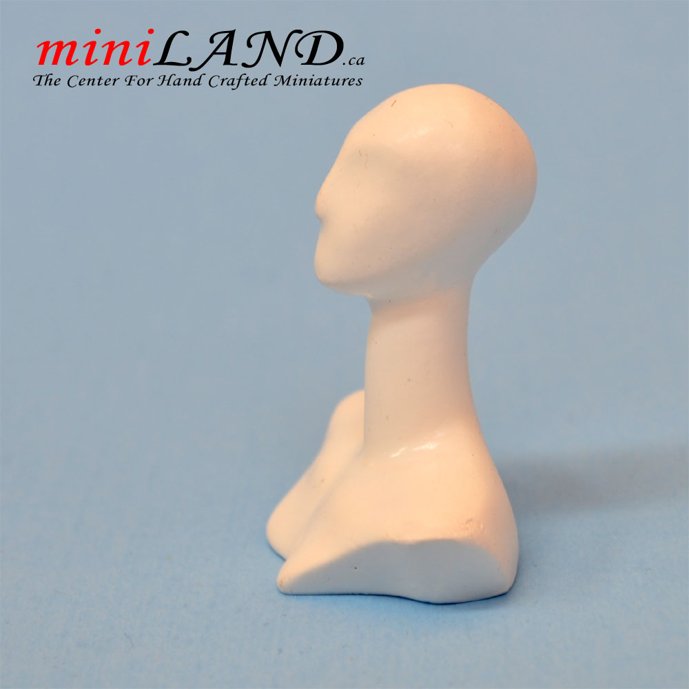 Miniature hat stand BUST TORSO MANNEQUIN dollhouse 1:12 scale