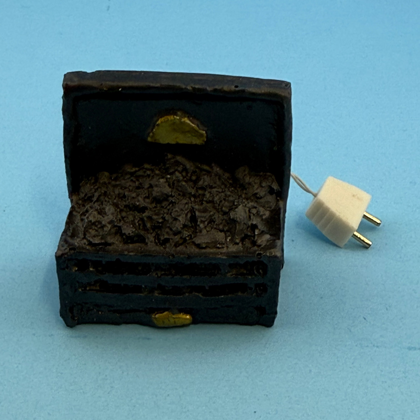 Fire Grate For the Fireplace Dollhouse 12v Glowing Embers light miniature 1 1:12 scale