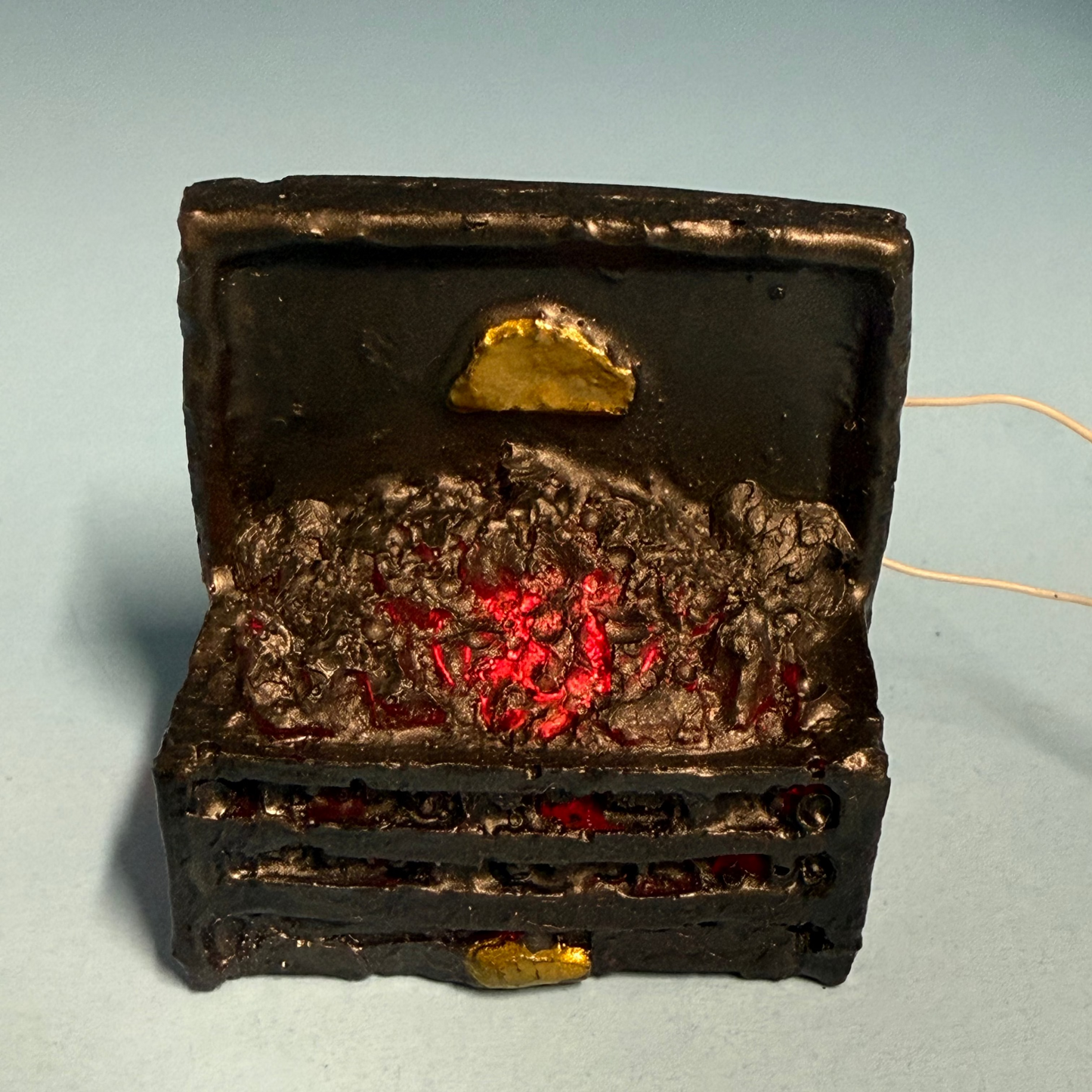Fire Grate For the Fireplace Dollhouse 12v Glowing Embers light miniature 1 1:12 scale
