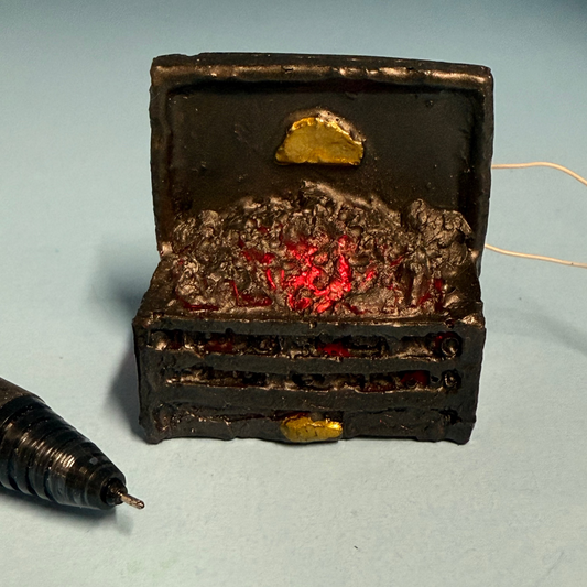 Fire Grate For the Fireplace Dollhouse 12v Glowing Embers light miniature 1 1:12 scale