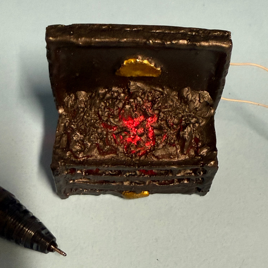 Fire Grate For the Fireplace Dollhouse 12v Glowing Embers light miniature 1 1:12 scale