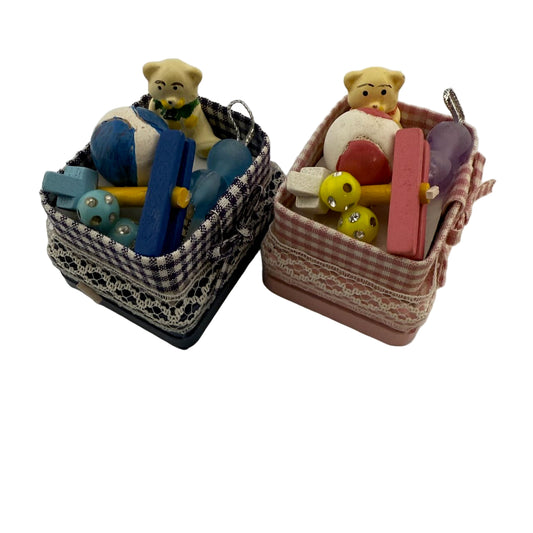 Miniature Wooden Toy Box with Tiny Toys – 1:12 Scale Dollhouse Accessory