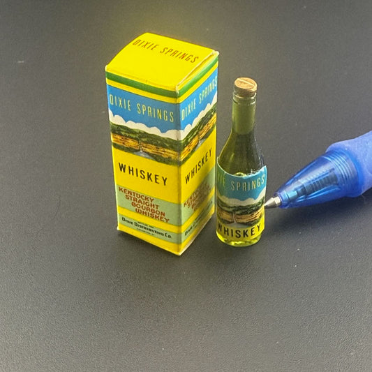 Miniature Kentucky Dixie Spring Bourbon Bottle with Box – 1:12 Scale