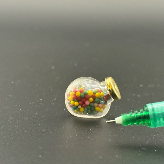 Clear Glass candy jar Dollhouse miniature 1:12 scale store