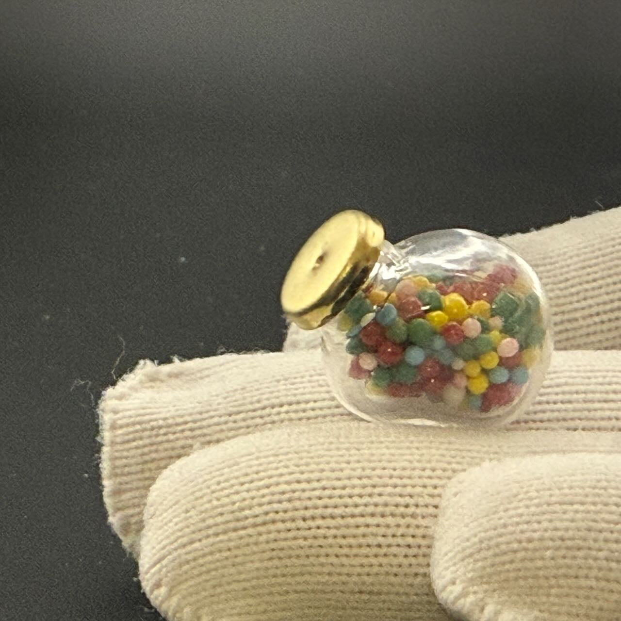 Clear Glass candy jar Dollhouse miniature 1:12 scale store