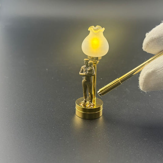Dad with a baby Miniature Touchless operation with Wand  1:12 table lamp LED for Dollhouse table light (Copy) (Copy)