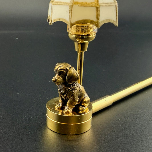 Border Collie Miniature Touchless operation with Wand  1:12 table lamp LED for Dollhouse table light solid brass