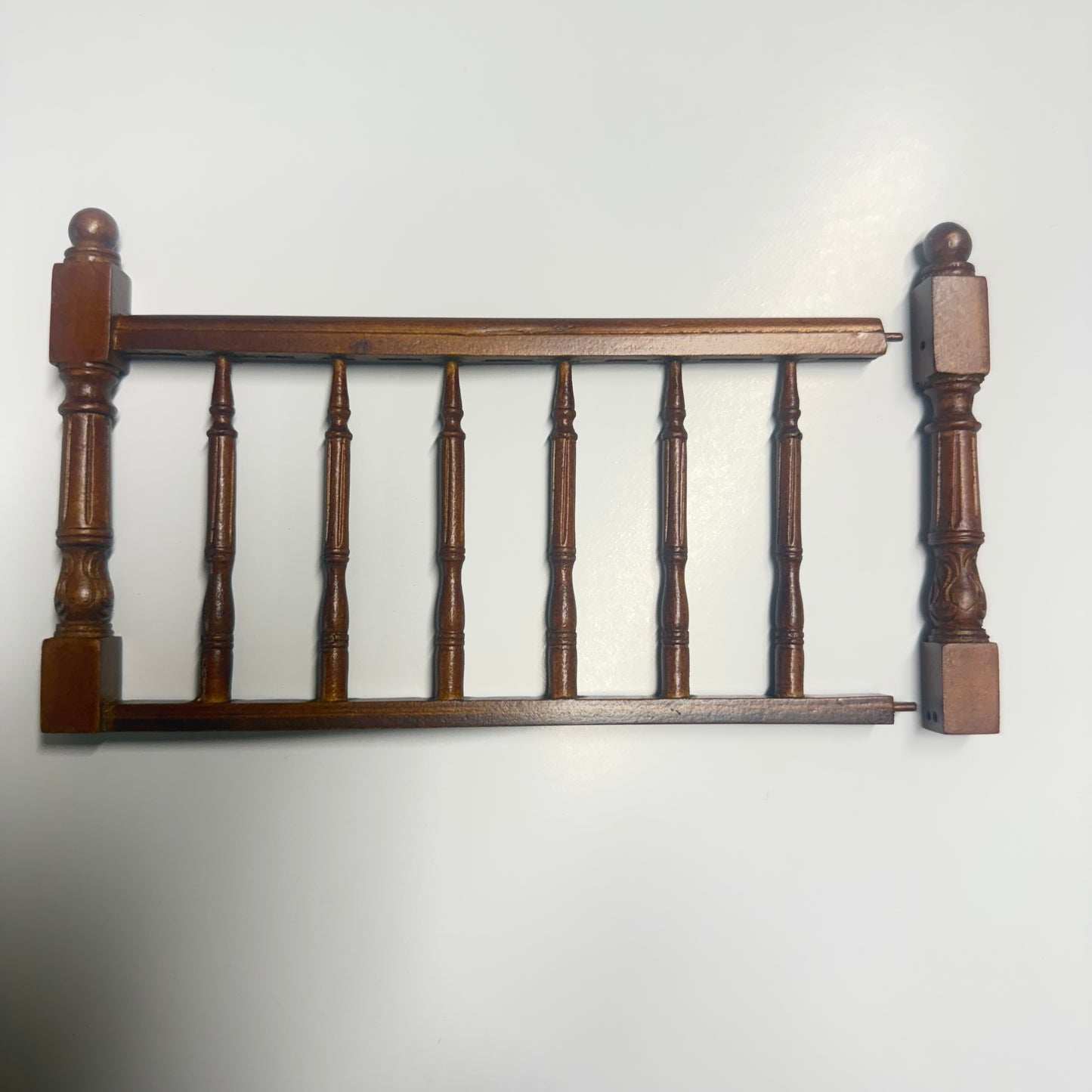 Escalier baroque LARGE de qualité 9"-10" échelle 1:12 escalier miniature en bois pour maison de poupée WN avec rampe