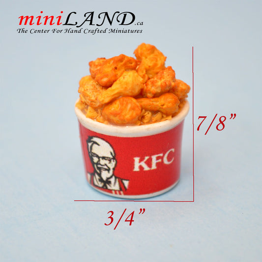 Ailes de poulet miniatures faites à la main pour maison de poupée KFC à l'échelle 1:12 KFCK2