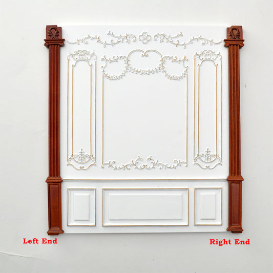 Clearance sale -  Left End Column  for Royal Paneling line Walnut 1:12 scale (Old style)