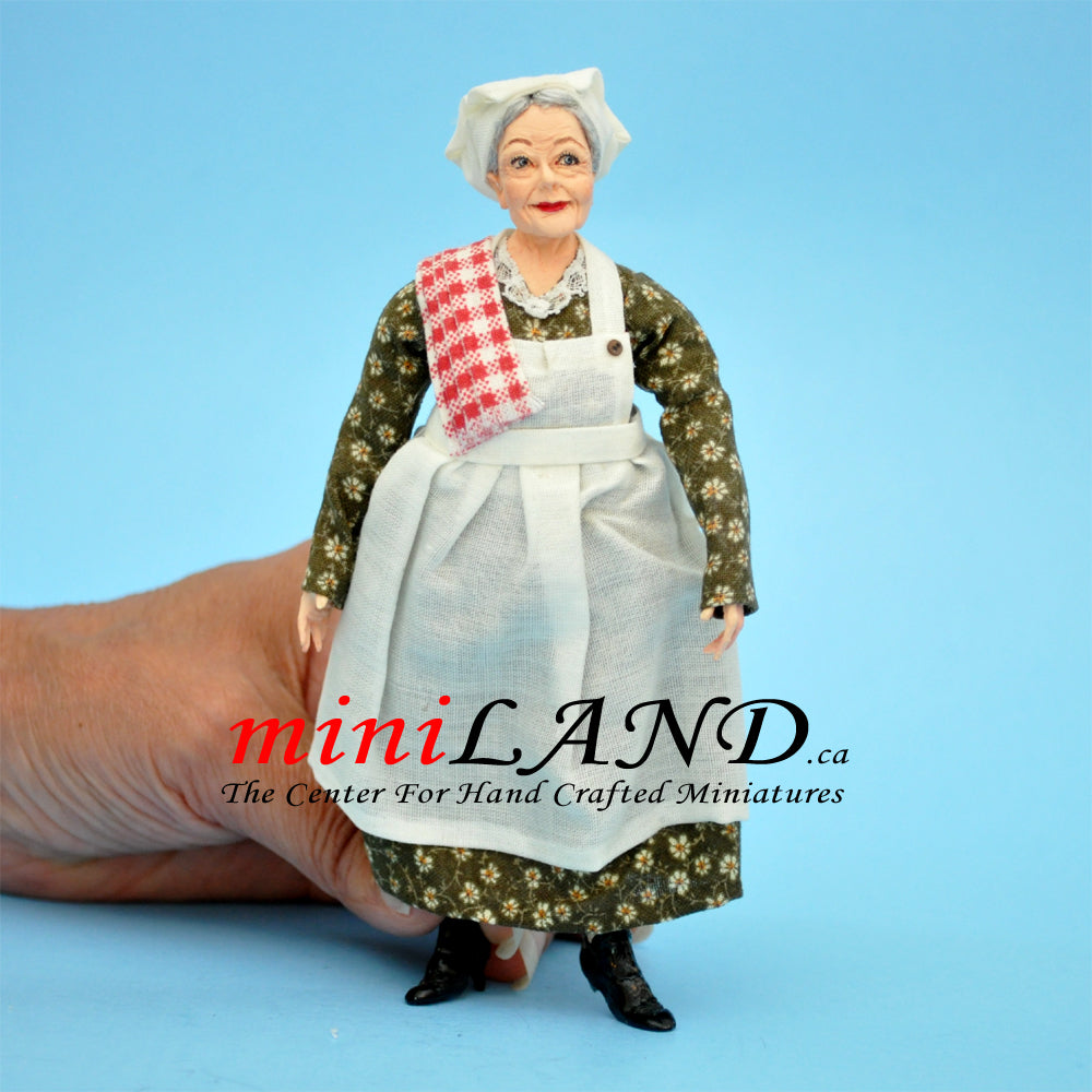 Amy Artisan Granny Baker Housekeeper Doll Marcia Backstrom / Falcon– 1:12 Dollhouse Miniature Rare