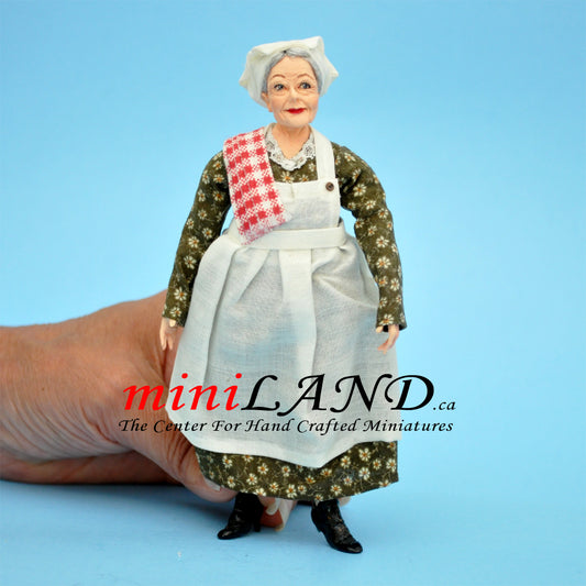 Amy Artisan Granny Baker Housekeeper Doll Marcia Backstrom / Falcon– 1:12 Dollhouse Miniature Rare