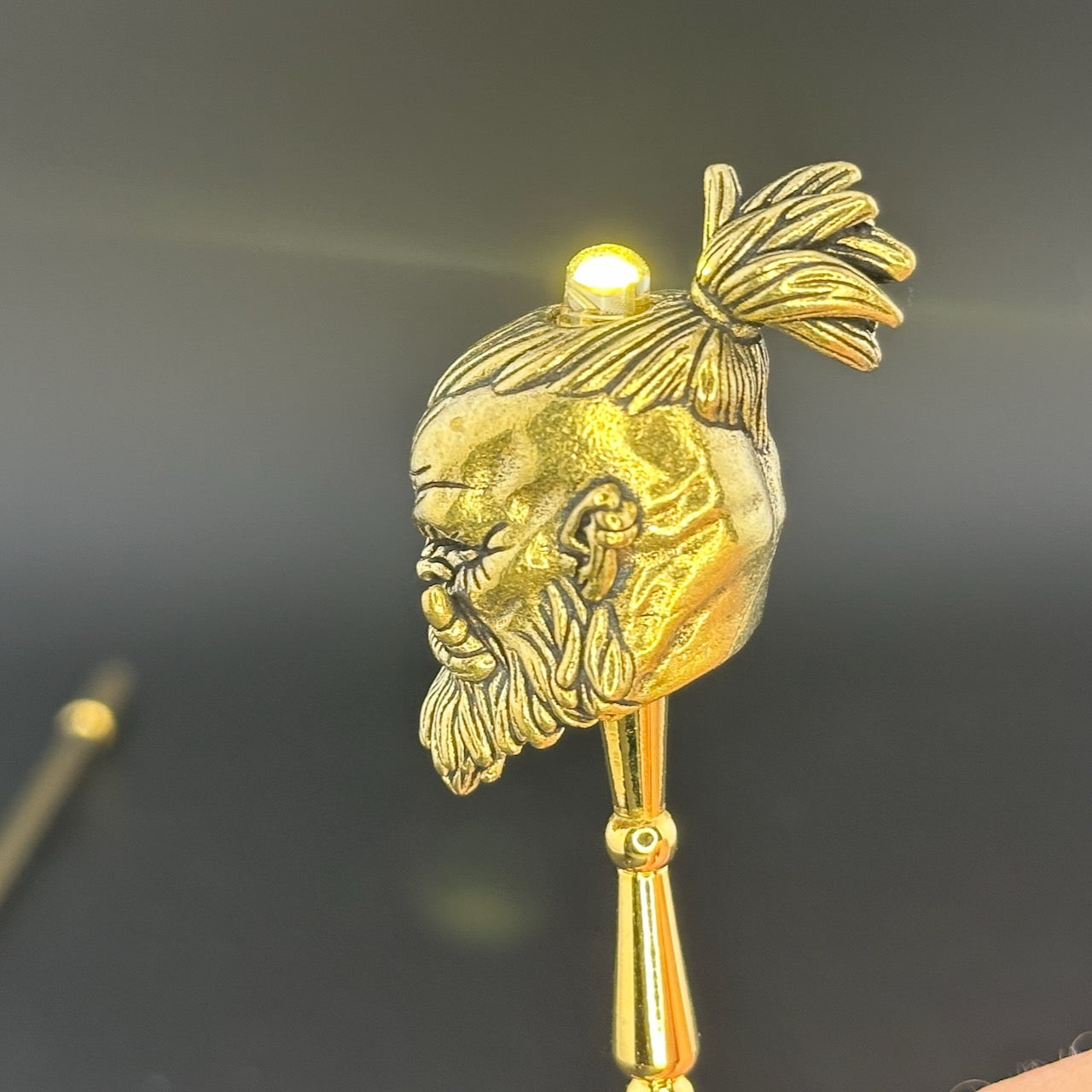 Miniature LED  lamp warrior/ guardian spirit Touchless operation with Wand  1:12 table for Dollhouse No-touch No-Switch Floor light