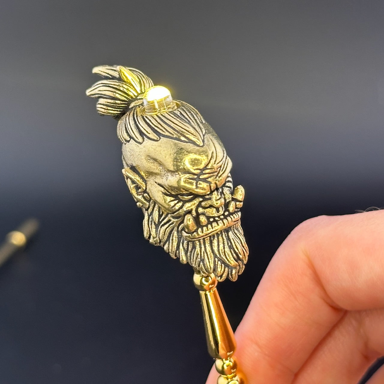 Miniature LED  lamp warrior/ guardian spirit Touchless operation with Wand  1:12 table for Dollhouse No-touch No-Switch Floor light