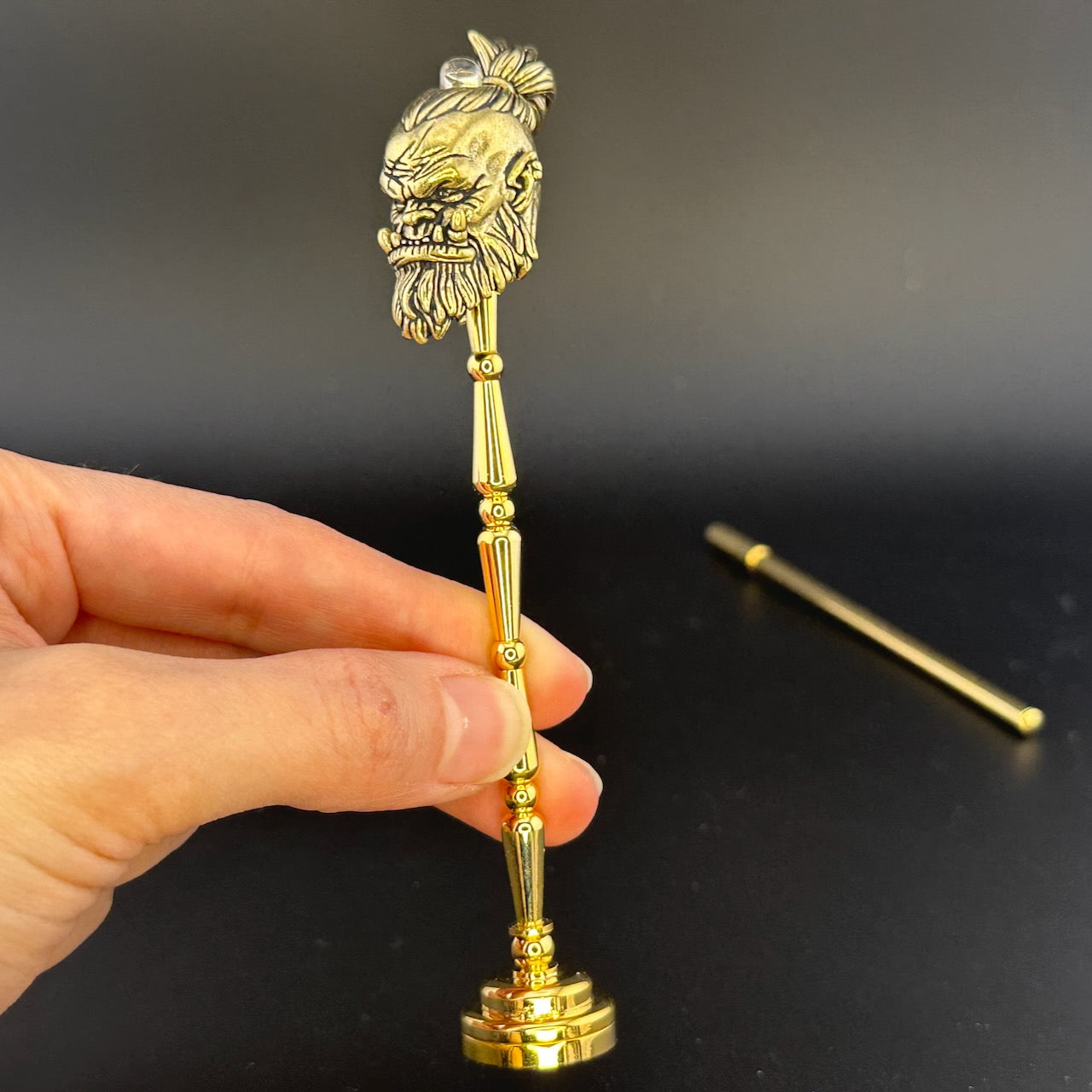 Miniature LED  lamp warrior/ guardian spirit Touchless operation with Wand  1:12 table for Dollhouse No-touch No-Switch Floor light