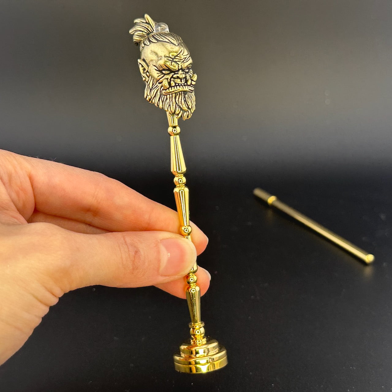 Miniature LED  lamp warrior/ guardian spirit Touchless operation with Wand  1:12 table for Dollhouse No-touch No-Switch Floor light