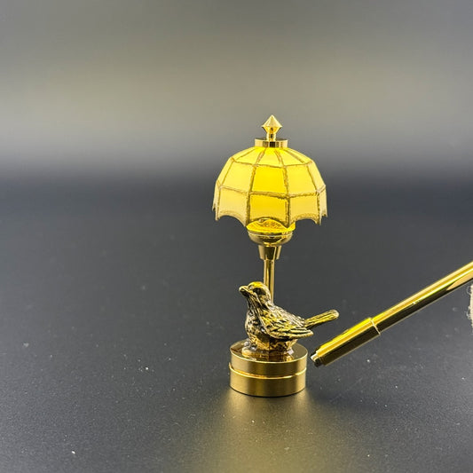 Miniature Touchless operation with Wand  1:12 table lamp LED light for Dollhouse No-touch No-Switch Stick BIRD