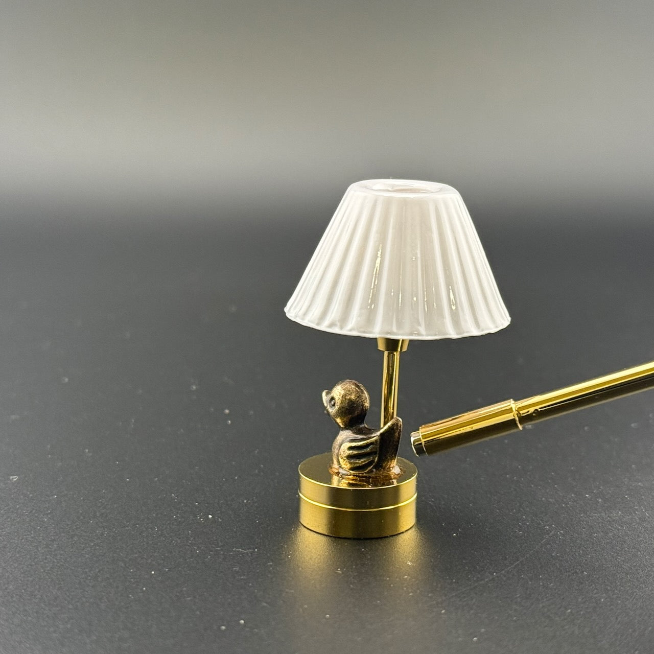 Duck child table lamp Miniature Touchless operation with Wand  1:12  LED light for Dollhouse No-touch No-Switch Stick