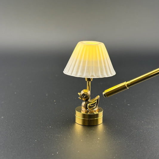 Duck child table lamp Miniature Touchless operation with Wand  1:12  LED light for Dollhouse No-touch No-Switch Stick
