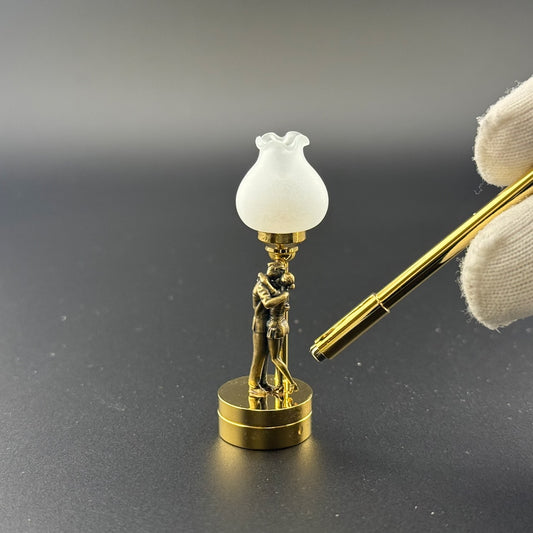 Slow dance Miniature Touchless operation with Wand  1:12 romantic table lamp LED light for Dollhouse No-touch No-Switch Stick