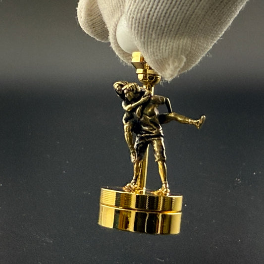 Playful love couple Miniature Touchless operation with Wand  1:12 romantic table lamp LED light for Dollhouse No-touch No-Switch Stick