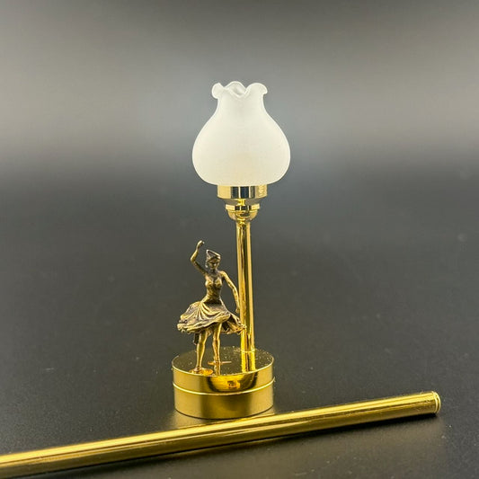 Flamenco dancer  Miniature Touchless operation with Wand  1:12 table lamp LED for Dollhouse table light solid brass