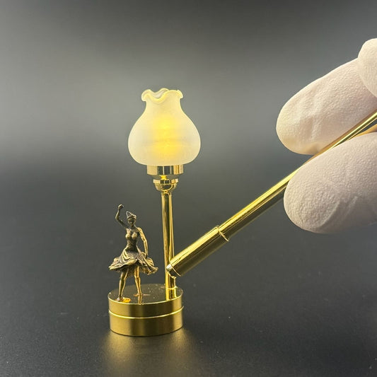 Flamenco dancer  Miniature Touchless operation with Wand  1:12 table lamp LED for Dollhouse table light solid brass