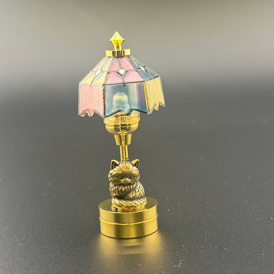 Kitten Miniature Touchless operation with Wand  1:12 table lamp LED for Dollhouse table light solid brass