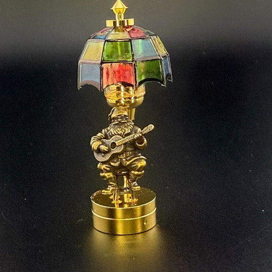 Rockin’ Santa Miniature Touchless operation with Wand  1:12 table lamp LED for Dollhouse table light solid brass