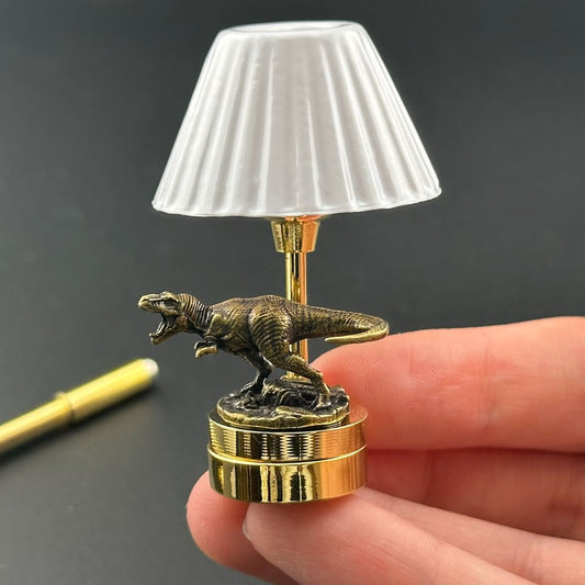 Tyrannosaurus Rex Miniature Touchless operation with Wand  1:12 table lamp LED for Dollhouse table light solid brass