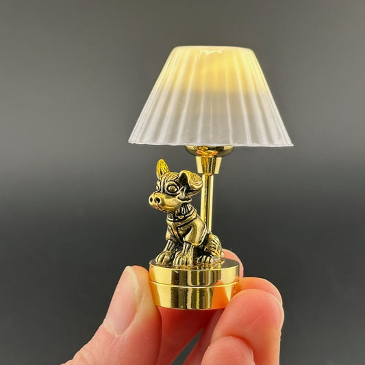 Duck Dog table lamp Miniature Touchless operation with Wand  1:12  LED light for Dollhouse No-touch No-Switch Stick