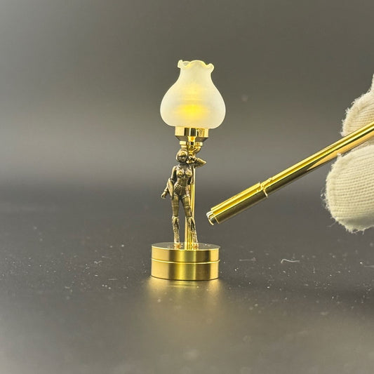 Sexy female figurine table lamp Miniature Touchless operation with Wand  1:12  LED light for Dollhouse No-touch No-Switch Stick