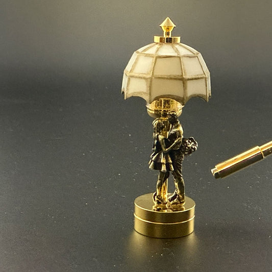 Romantic moment figurine  Miniature Touchless operation with Wand  1:12 romantic table lamp LED light for Dollhouse No-touch No-Switch Stick