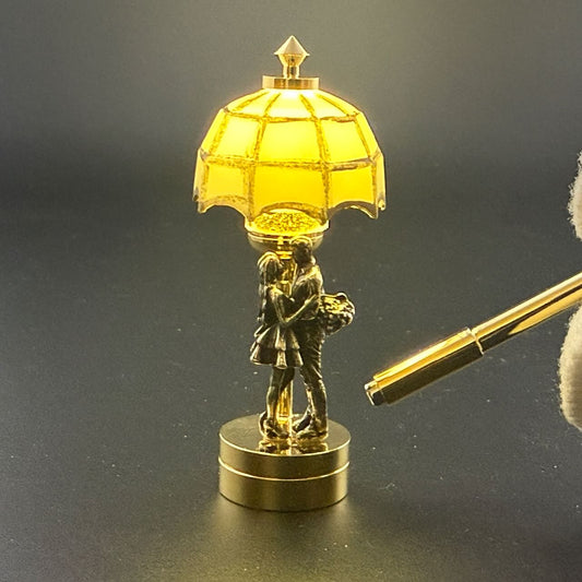 Romantic moment figurine  Miniature Touchless operation with Wand  1:12 romantic table lamp LED light for Dollhouse No-touch No-Switch Stick