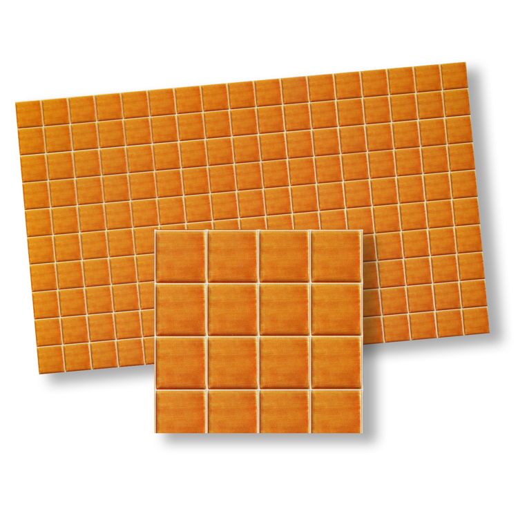 1:12 Scale Dollhouse Wall Tile  Deep Mustard Yellow Brown
