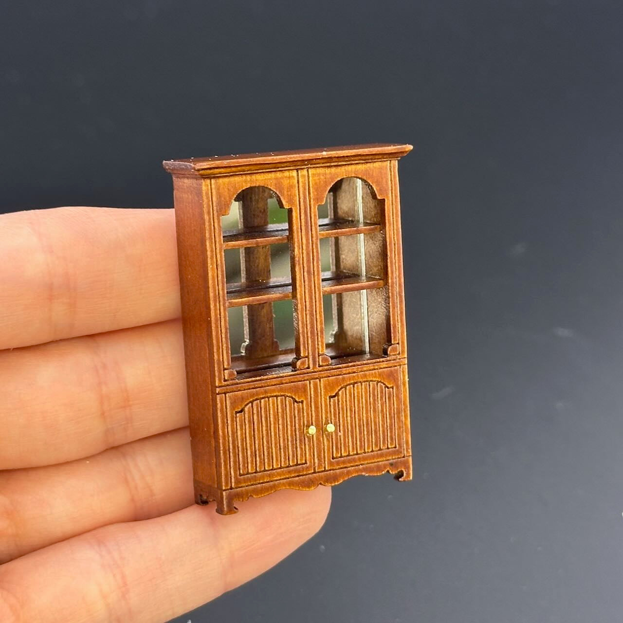 1:48 1/4" Viertelmaßstab Ladentheken und Regaleinheiten 6 Stück Walnuss - Top Qualität Q3810SET NWN