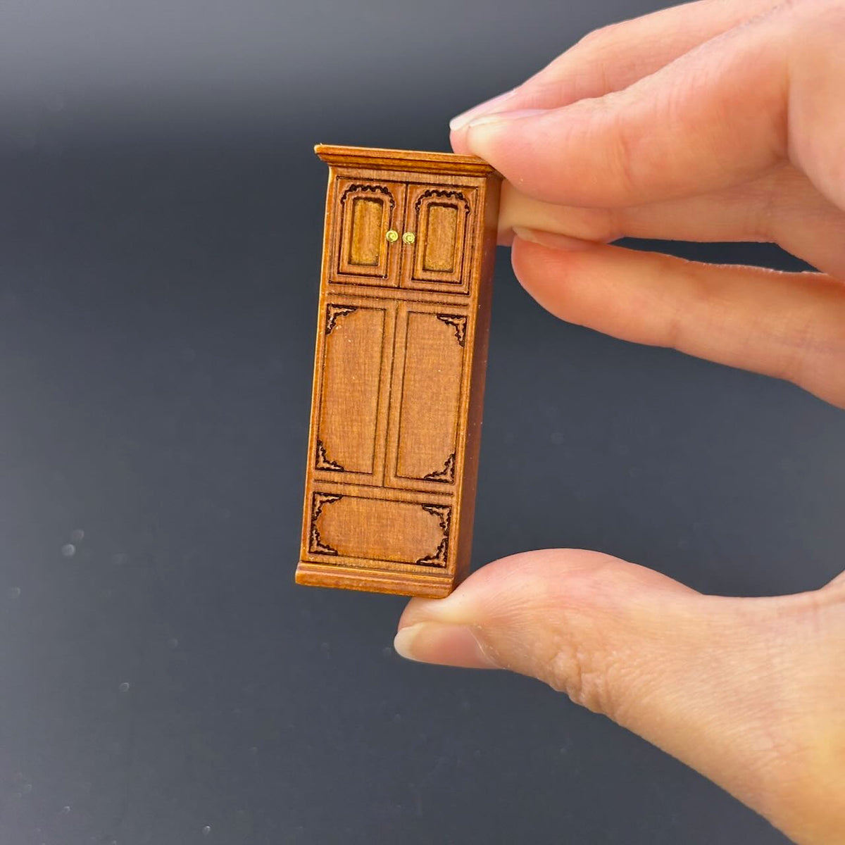 1:48 1/4" quarter scale Victorian kitchen room set 8pcs Top quality Walnut dollhouse miniature (Copy)