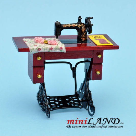 Treadle Sewing Machine MH dollhouse miniature 1:12 economic